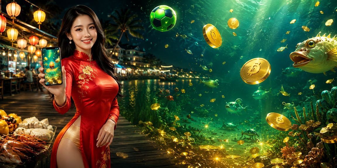 Người dùng đang xem kèo bóng đá trên điện thoại tại khu nghỉ dưỡng Phú Quốc buổi tối